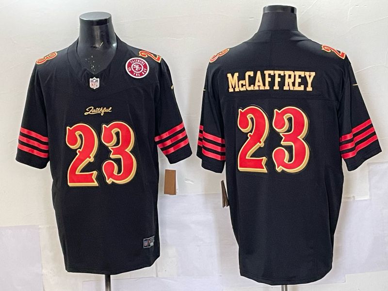 Men Nike San Francisco 49ers #23 Mccaffrey black 5th generation Limited NFL 2025 Jersey 0066